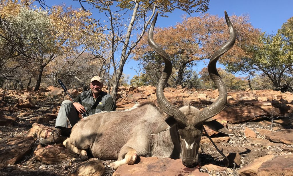 A kudu bull taken in the rocky bushveld of the Pilanesberg concession